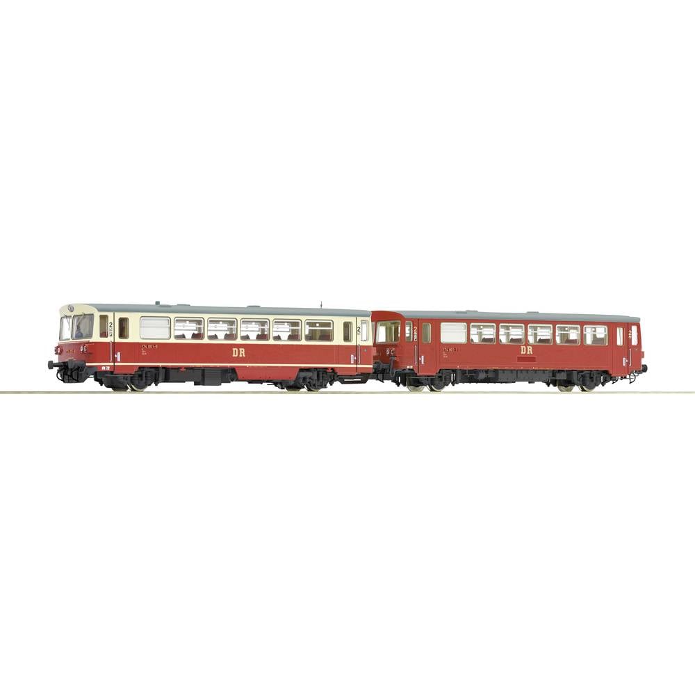 Roco 7700013 H0 Dieseltreinstel 174 001-8 met bijwagen van de DR