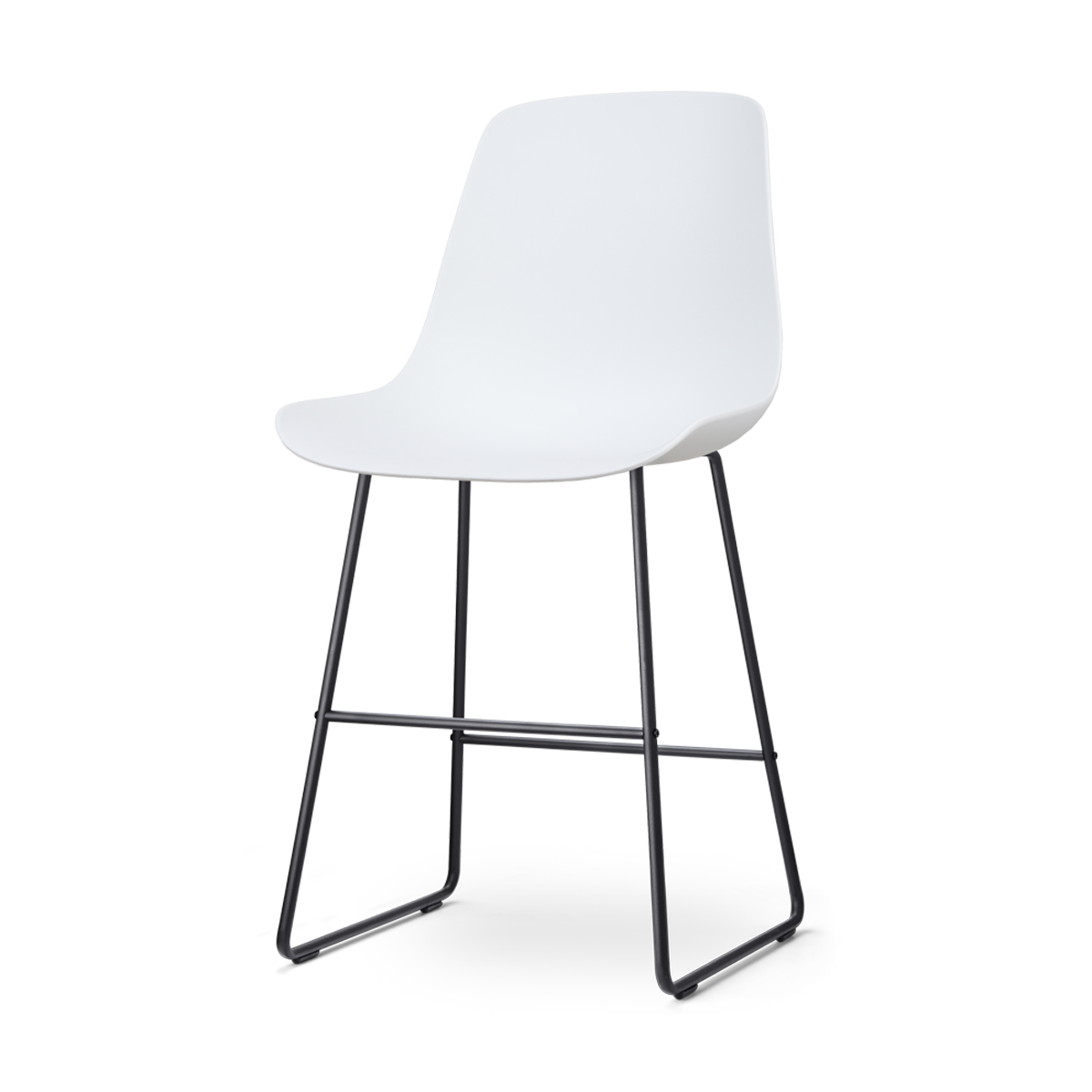 Nolon Nino-Pip barkruk wit - zwart onderstel - 65 cm