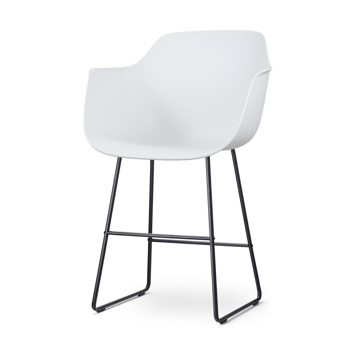 Nolon Nino-Puk barkruk wit - zwart onderstel - 65 cm