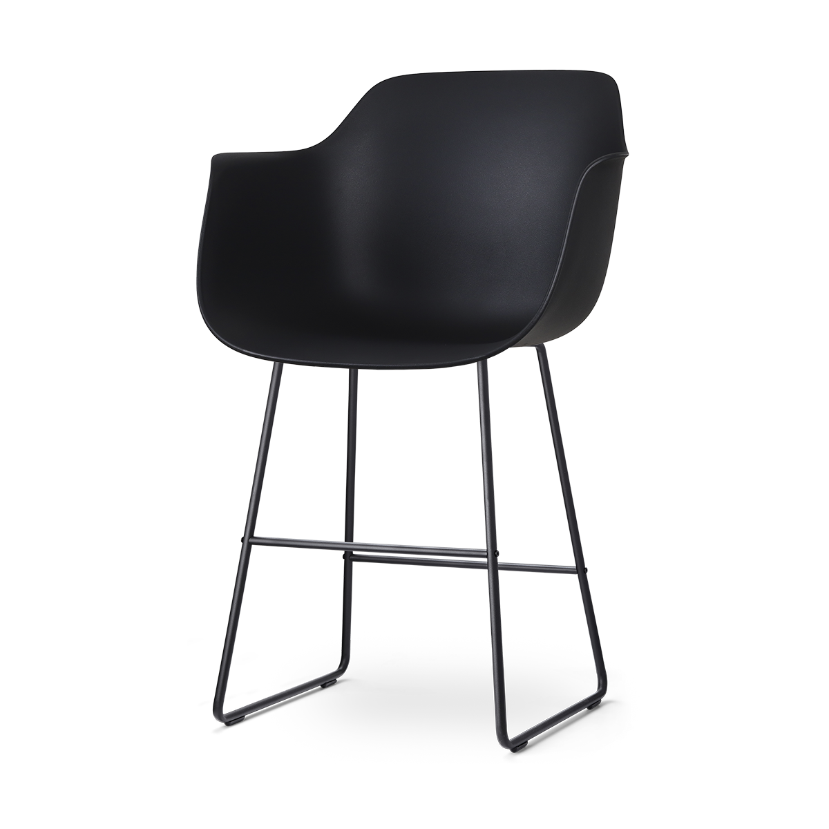 Nolon Nino-Puk barkruk zwart - zwart onderstel - 65 cm