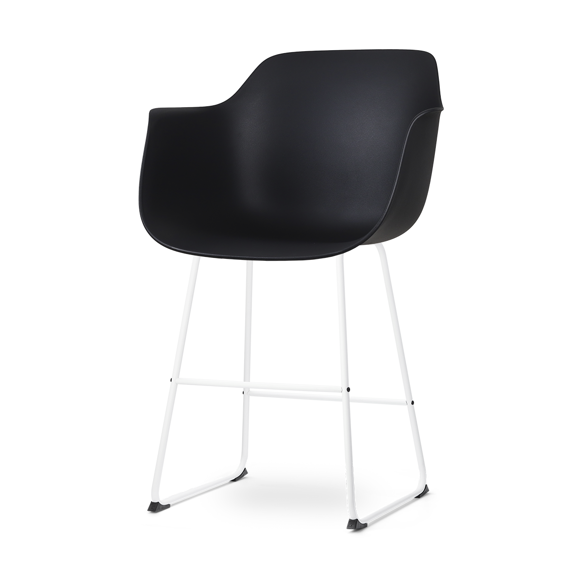 Nolon Nino-Puk barkruk zwart - wit onderstel - 65 cm
