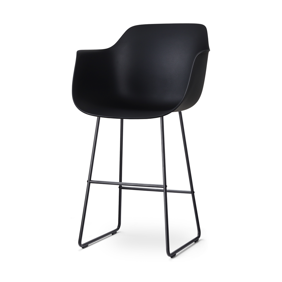 Nolon Nino-Puk barkruk zwart - zwart onderstel - 75 cm