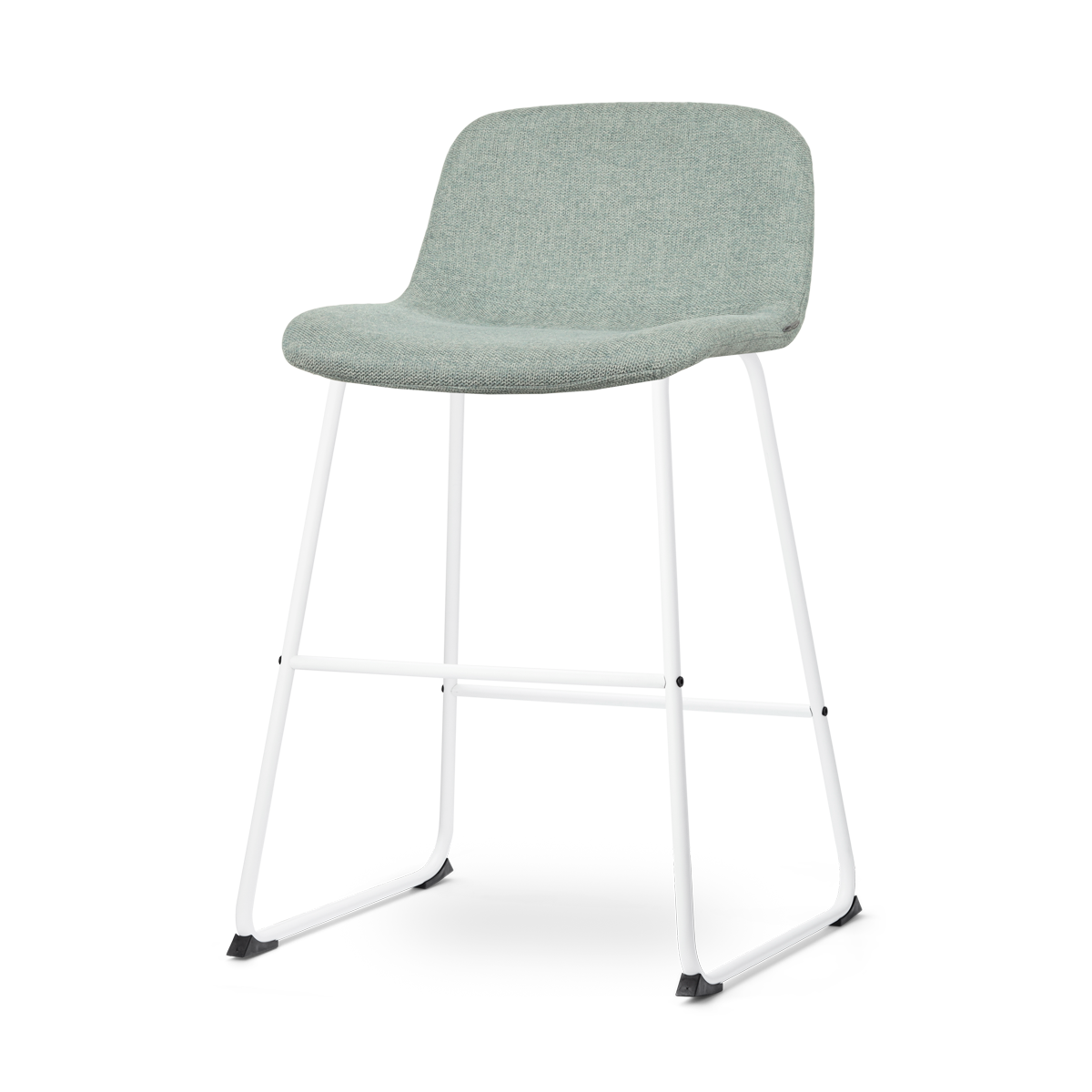 Nolon Nino-Mats barkruk zacht groen - wit onderstel - 65 cm