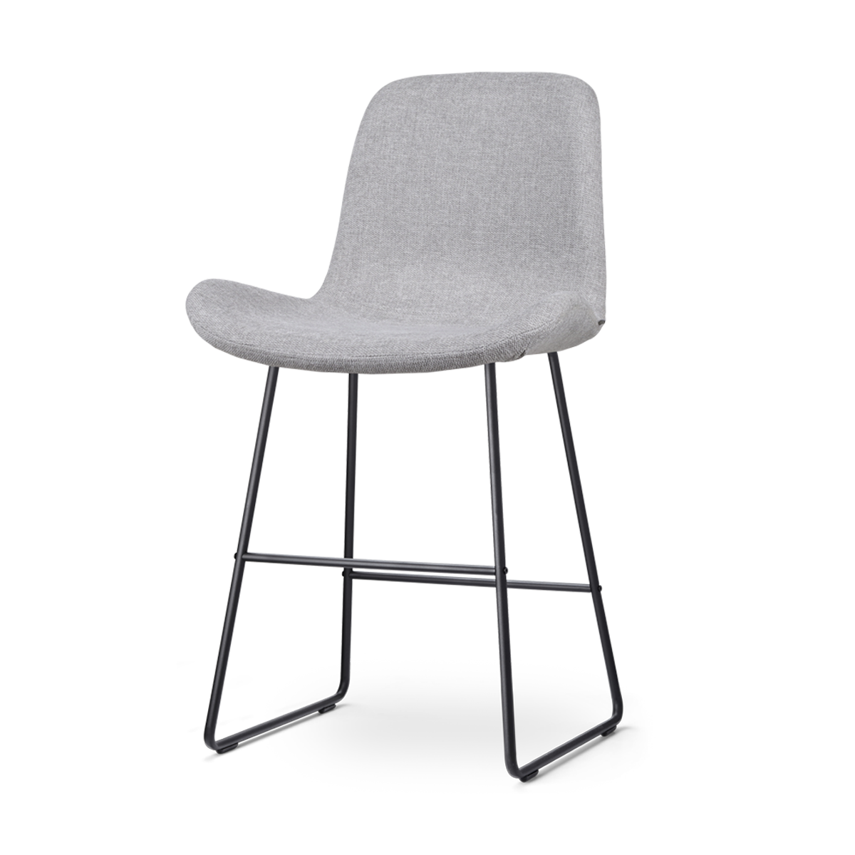 Nolon Nino-Fé barkruk lichtgrijs - zwart onderstel - 65 cm