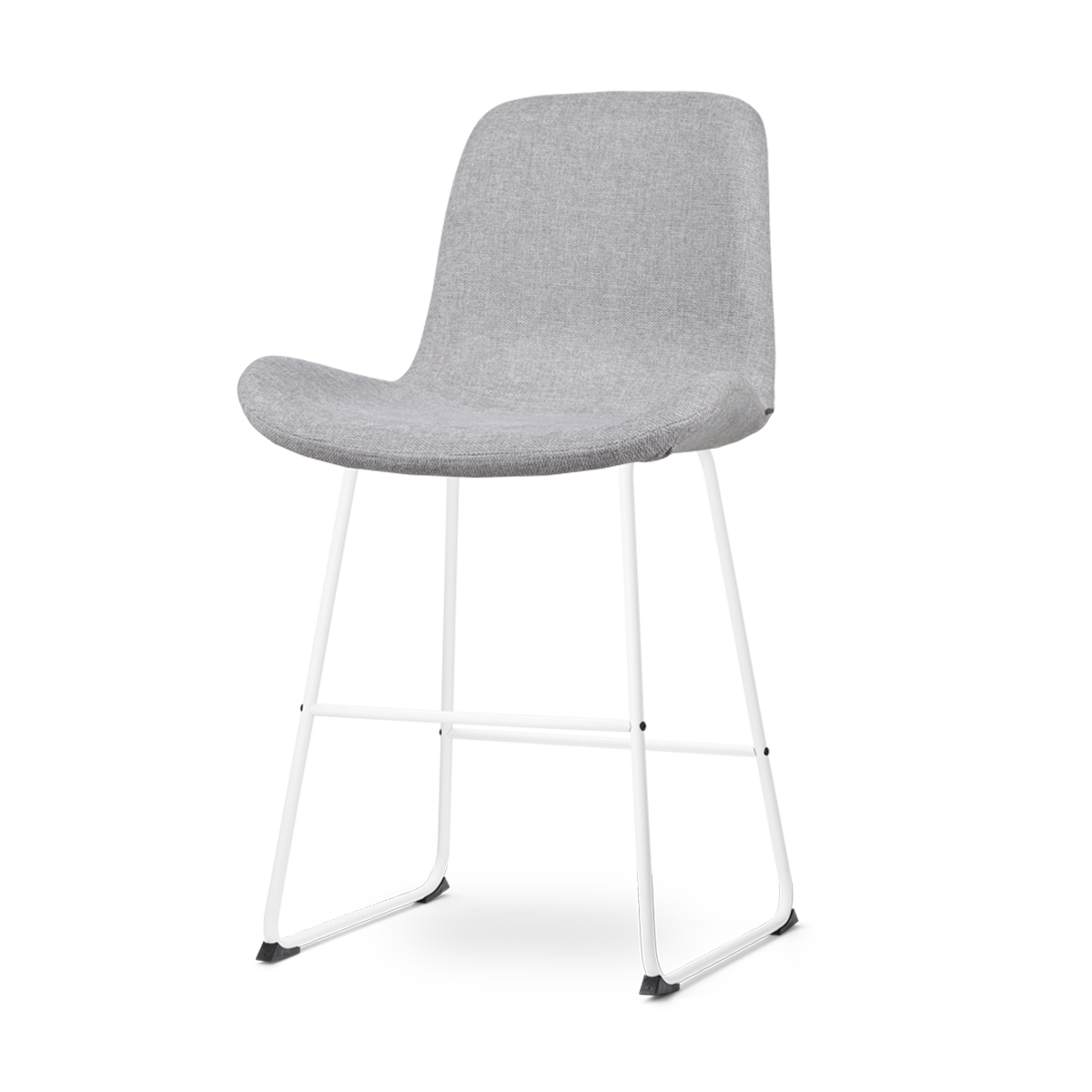 Nolon Nino-Fé barkruk lichtgrijs - wit onderstel - 65 cm