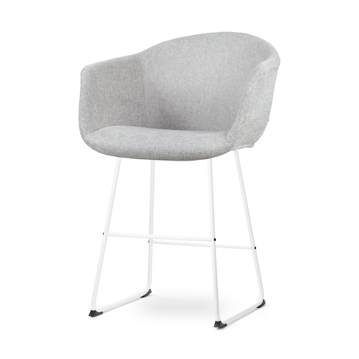 Nolon Nino-Otis barkruk lichtgrijs - wit onderstel - 65 cm