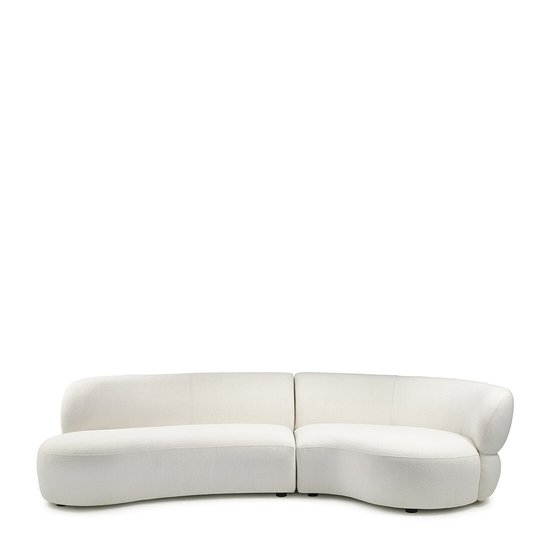 Rivièra Maison 2,5-zitsbank San Remo Rechts, Bouclé - Simply White