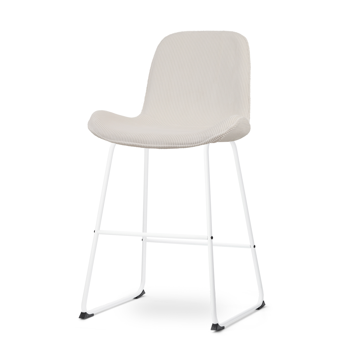 Nolon Nino-Fé barkruk rib creme - wit onderstel - 65 cm