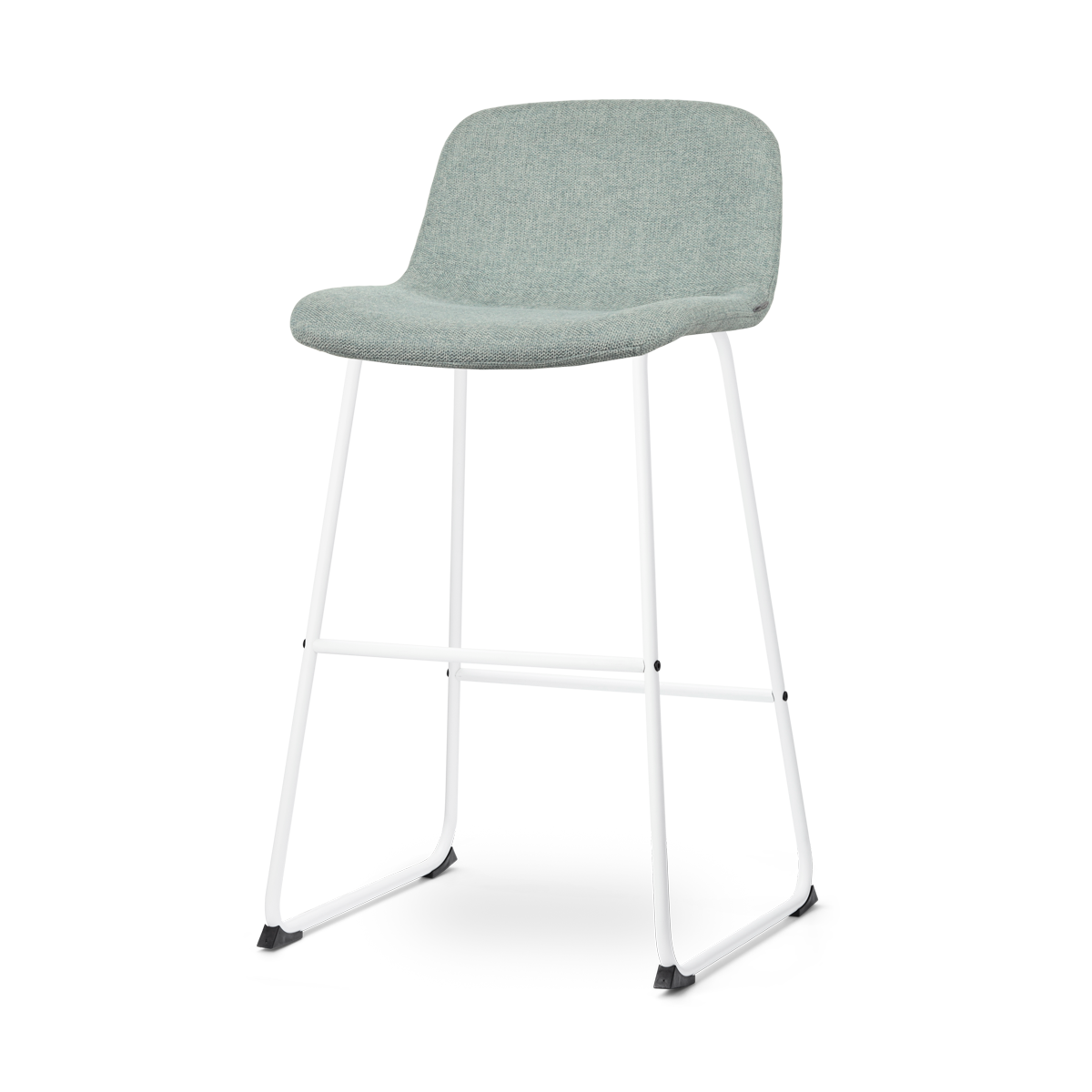 Nolon Nino-Mats barkruk zachtgroen - wit onderstel - 75 cm