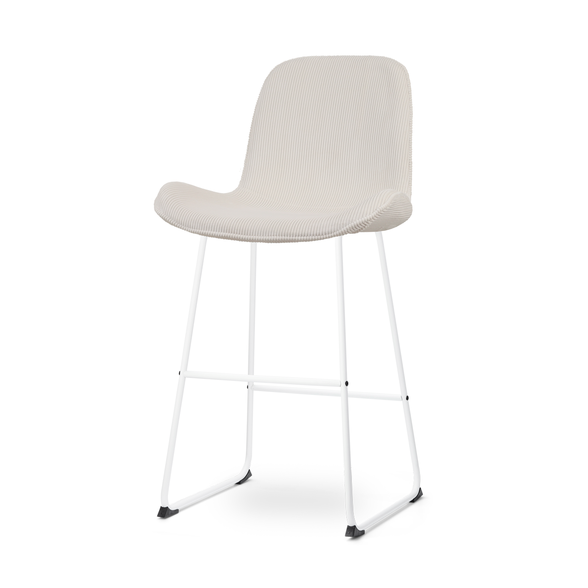 Nolon Nino-Fé barkruk rib creme - wit onderstel - 75 cm