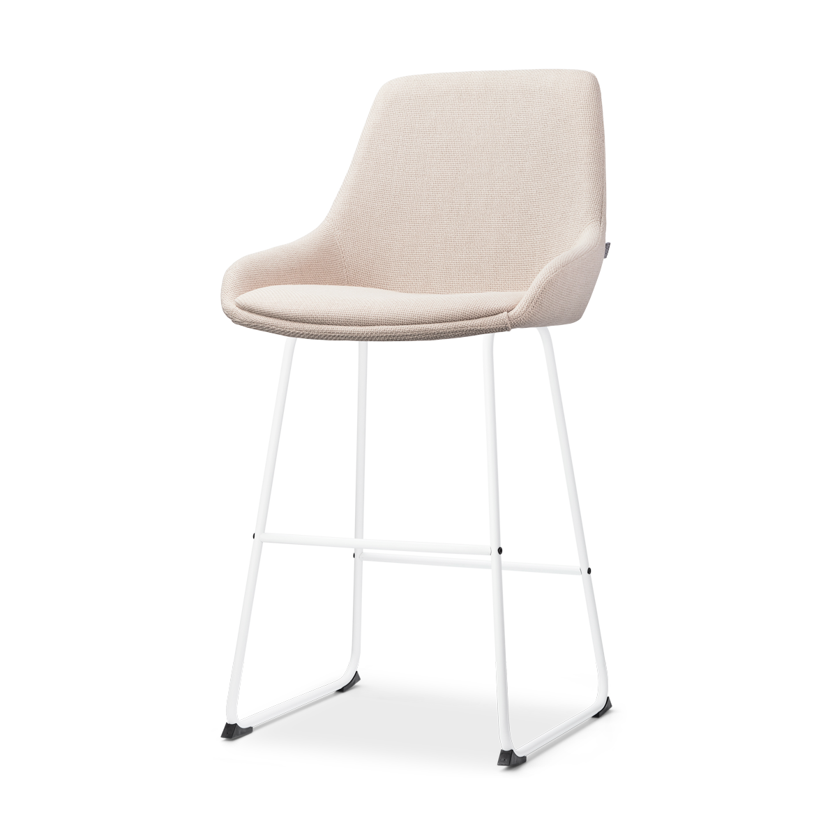 Nolon Nino-Isa barkruk beige - wit onderstel - 65 cm