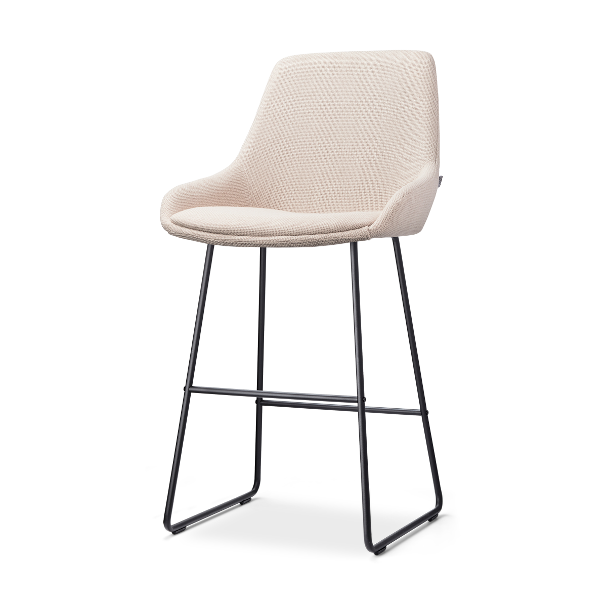 Nolon Nino-Isa barkruk beige - zwart onderstel - 65 cm
