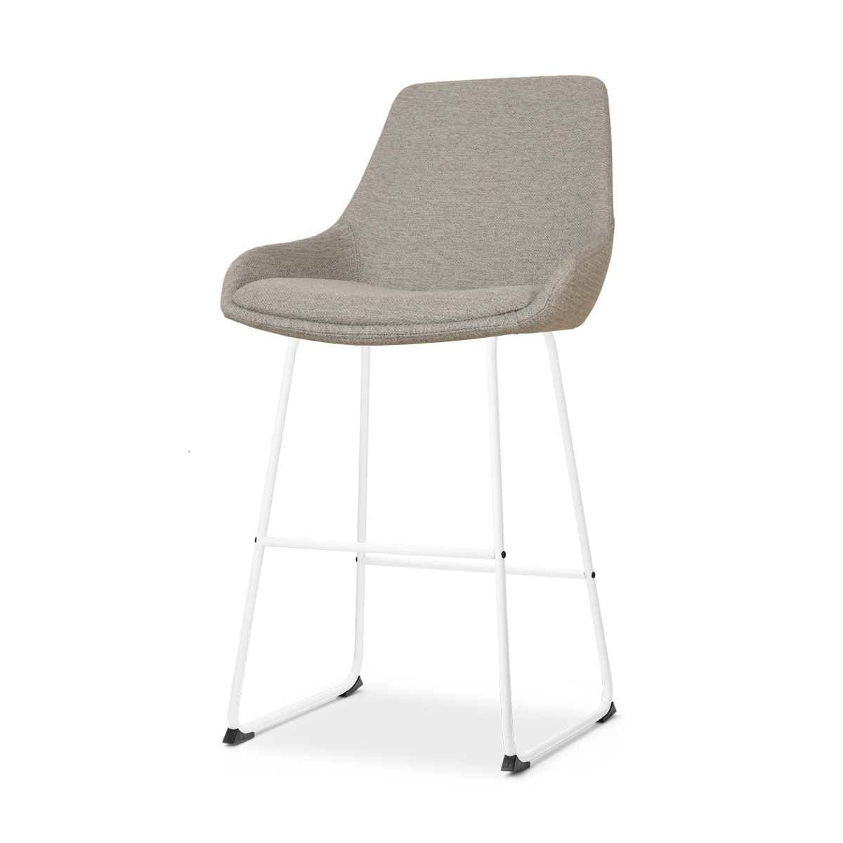 Nolon Nino-Isa barkruk warm grijs - wit onderstel - 65 cm