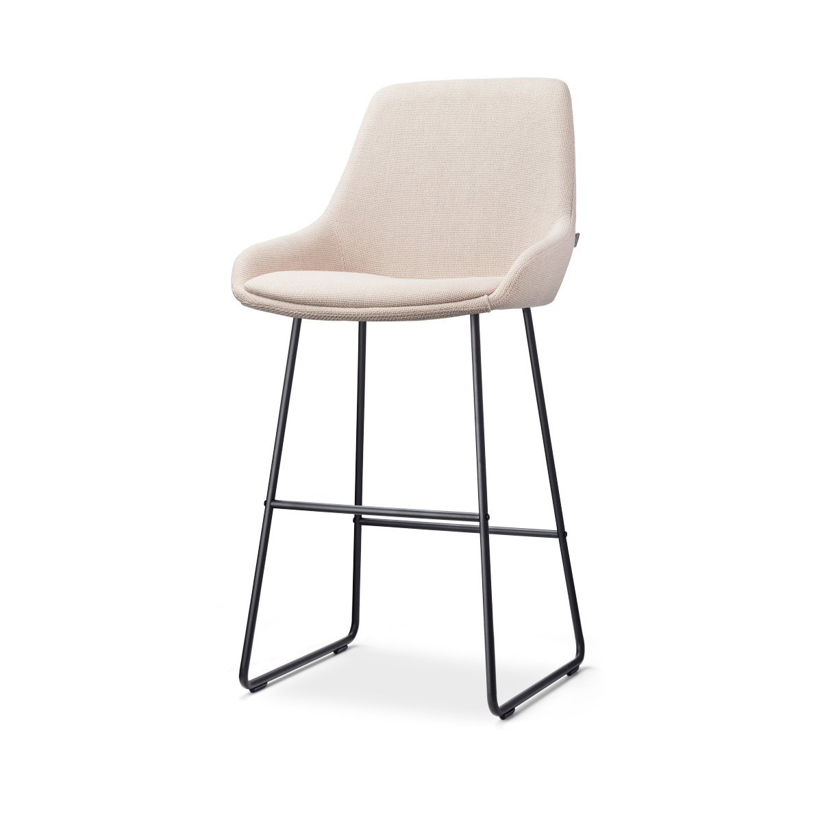 Nolon Nino-Isa barkruk beige - zwart onderstel - 75 cm