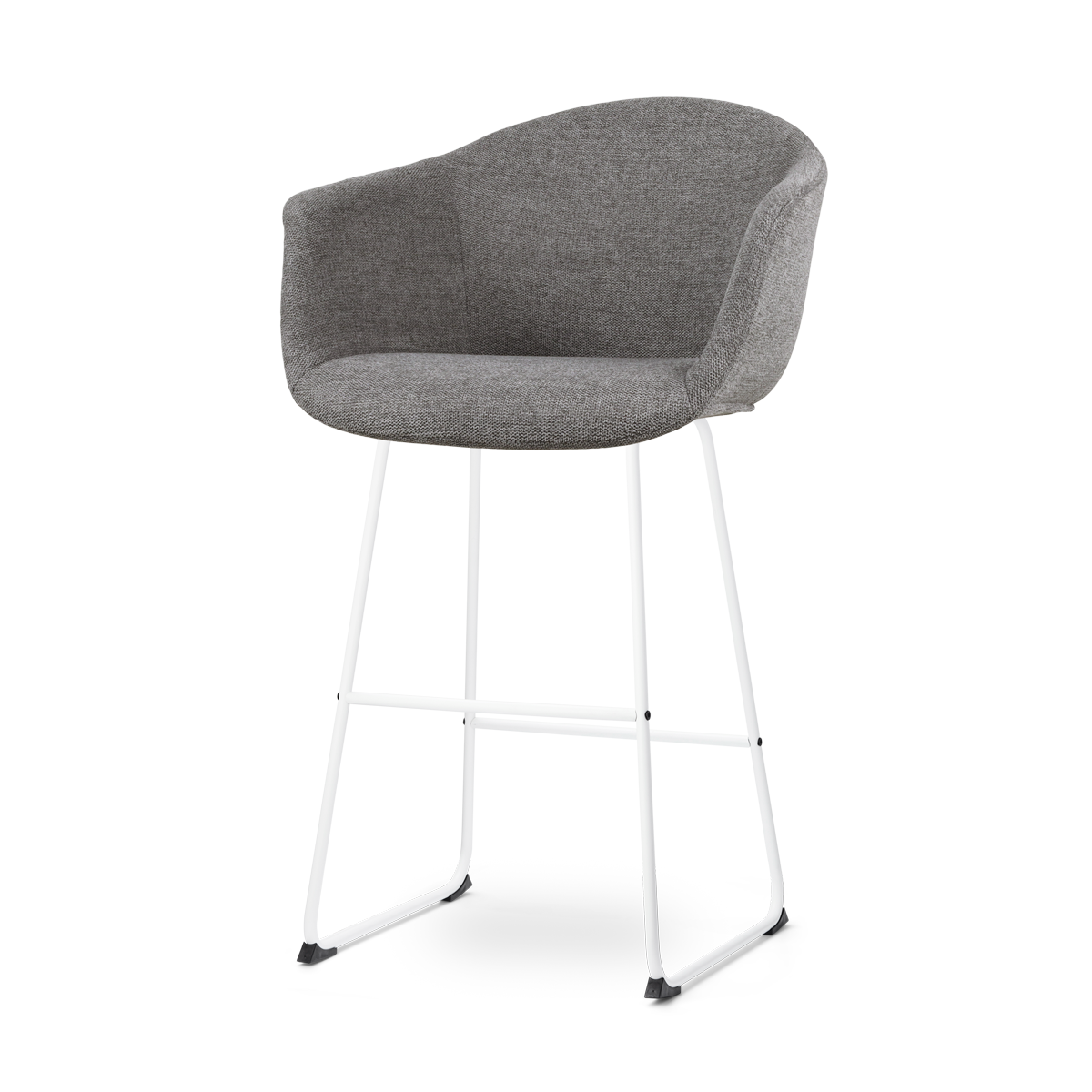 Nolon Nino-Otis barkruk donkergrijs - wit onderstel - 75 cm