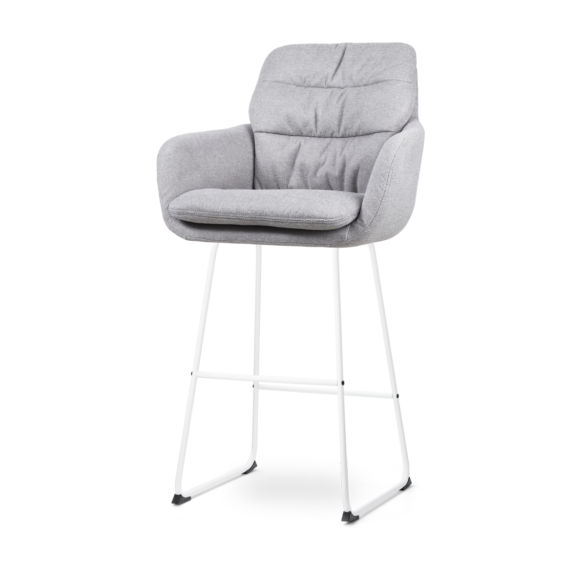 Nolon Nino-Mia barkruk grijs - wit onderstel - 75 cm
