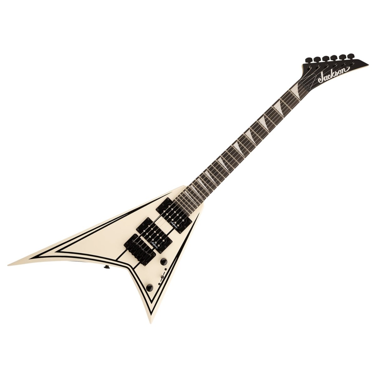 Jackson JS Series RR Minion JS1XM Snow White with Black Pin Stripes