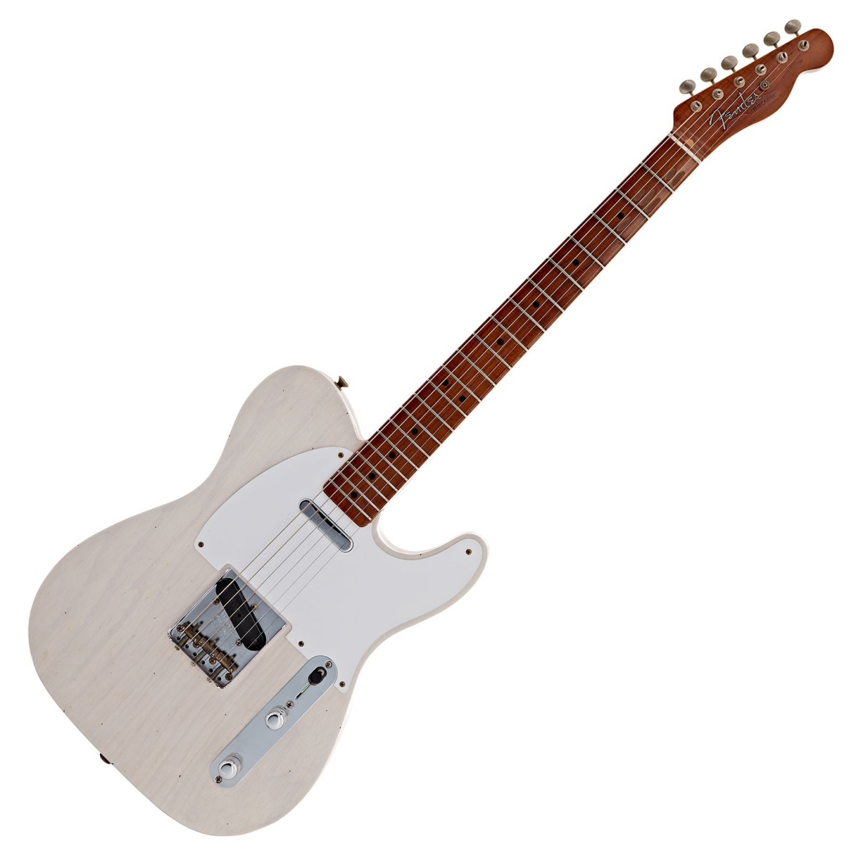 Fender Custom Shop 1952 Telecaster Relic Roasted 3A Flame Maple Neck White Blonde