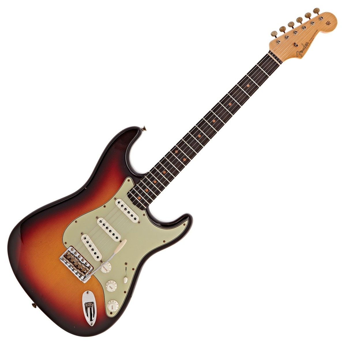 Fender Custom Shop 1960 Stratocaster Journeyman Relic Aged Chocolate 3 Colour Sunburst #R135693