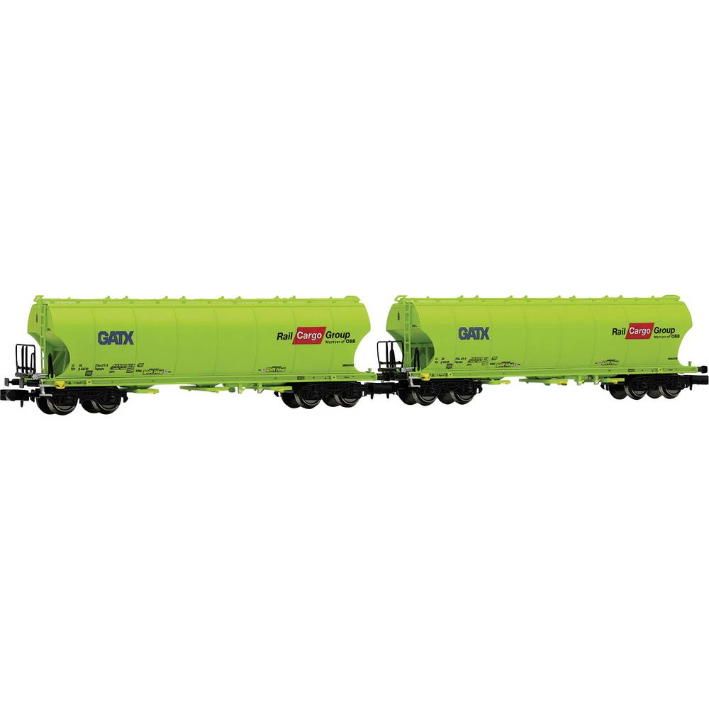 Arnold HN6707 N set van 2 4 assen. Graanwagen „Rail Cargo Group” van de GATX