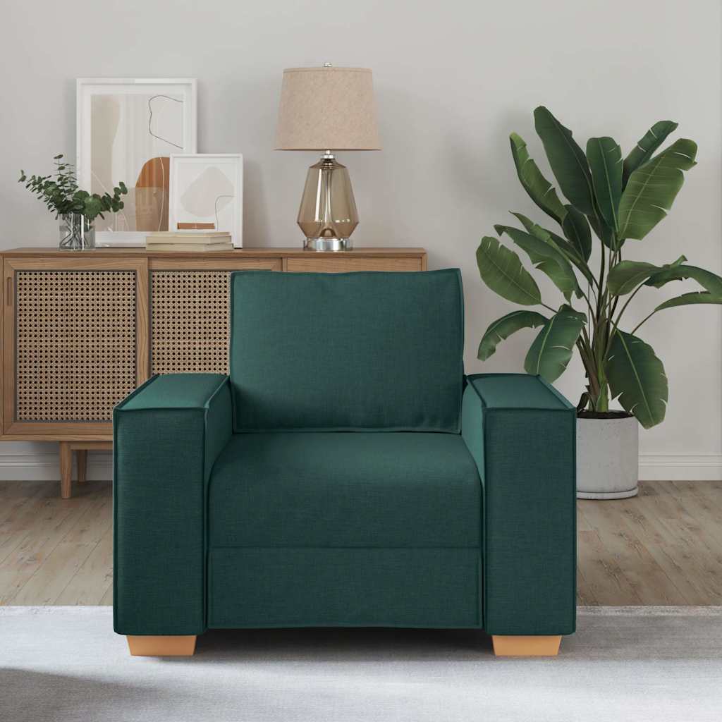 vidaXL Sofa Stoel Donkergroen 60 cm Stof