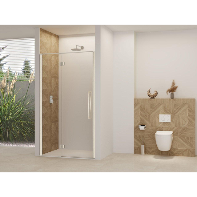 Van Rijn Products ST07 Deur vast deel - 98x200 - helder glas - stabilisatiestang - RVS Geborsteld ST07300100HEBN