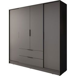 Meubella Kledingkast Kellan - Grijs - 206 cm