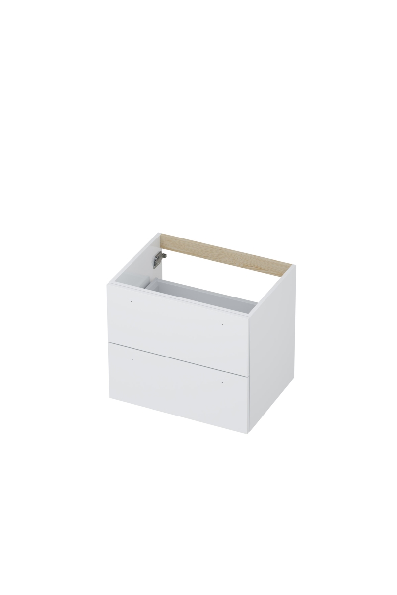 INK Onderkast  2 laden met grepen gelakt 60 cm x 45 cm x 52 cm Hoogglans wit 1101012