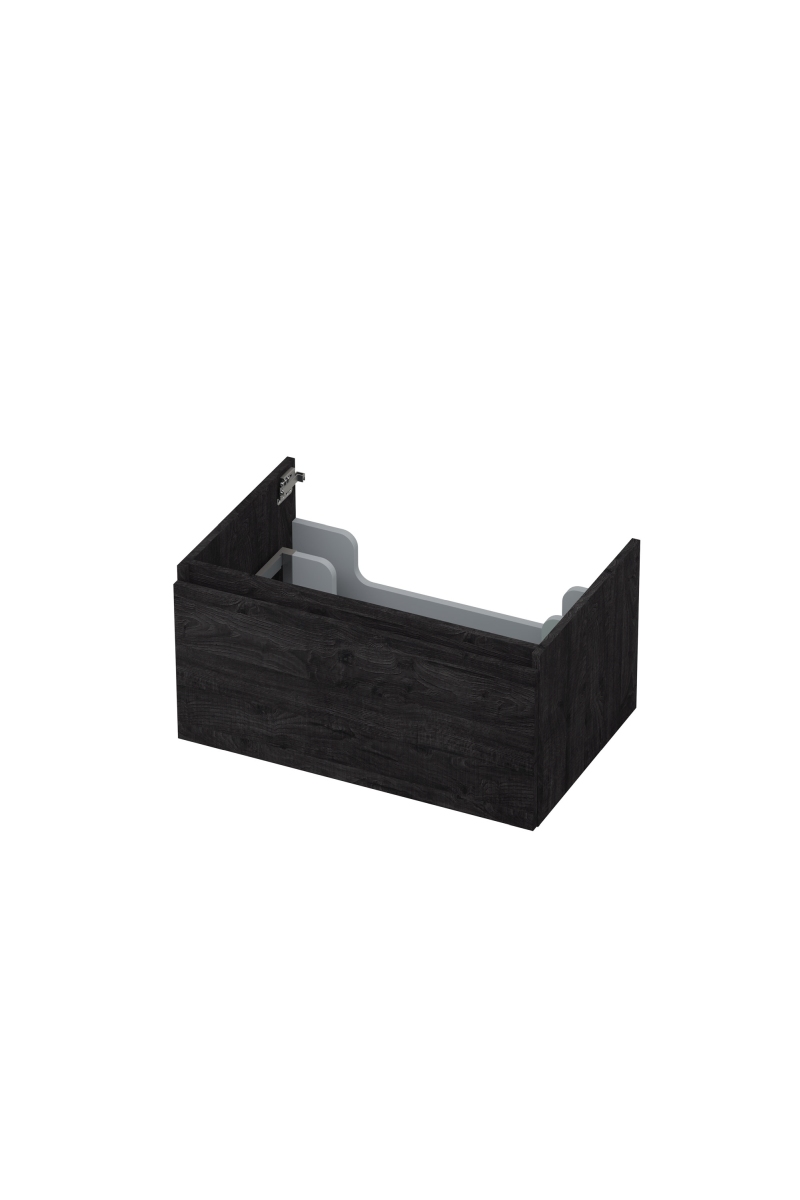 INK Onderkast  1 lade greeploos met houten keerlijst 70 cm x 45 cm x 35 cm Houtskool eiken 1257518