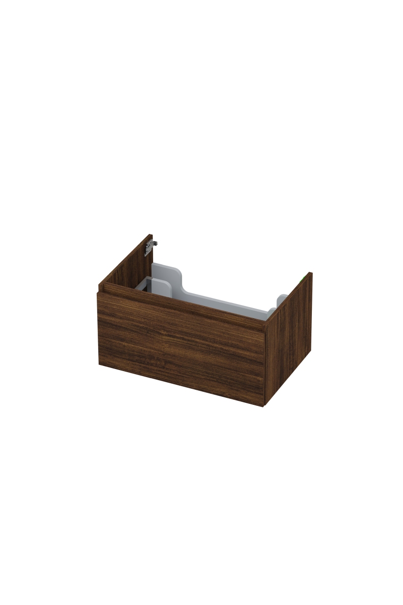 INK Onderkast  1 lade greeploos met houten keerlijst 70 cm x 45 cm x 35 cm Koper eiken 1257520