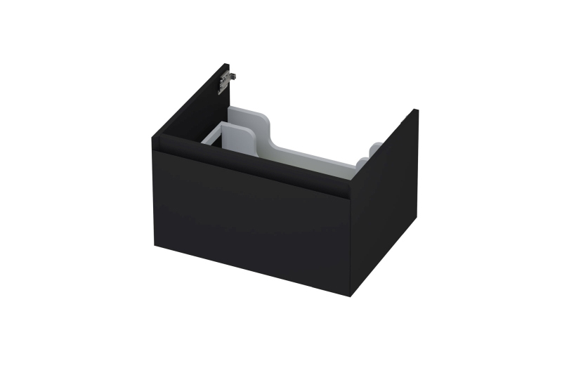 INK Onderkast  1 lade greeploos gelakt 45gr 60 cm x 45 cm x 35 cm Mat zwart 1240106