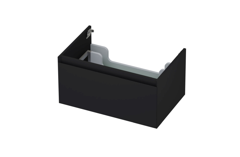 INK Onderkast  1 lade greeploos gelakt 45gr 70 cm x 45 cm x 35 cm Mat zwart 1240116