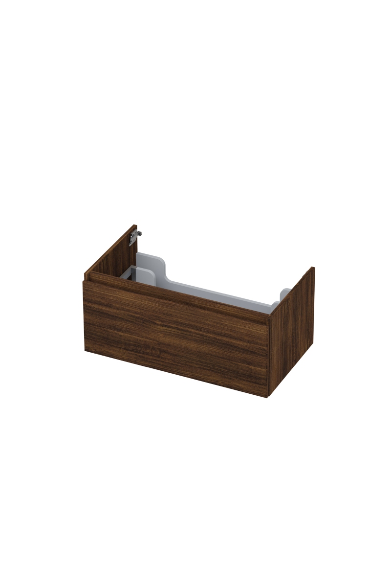 INK Onderkast  1 lade greeploos met houten keerlijst 80 cm x 45 cm x 35 cm Koper eiken 1257530