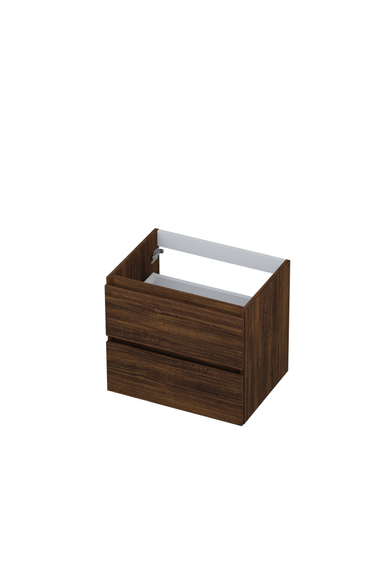 INK Onderkast  2 laden greeploos met houten keerlijst 60 cm x 45 cm x 52 cm Koper eiken 1257110