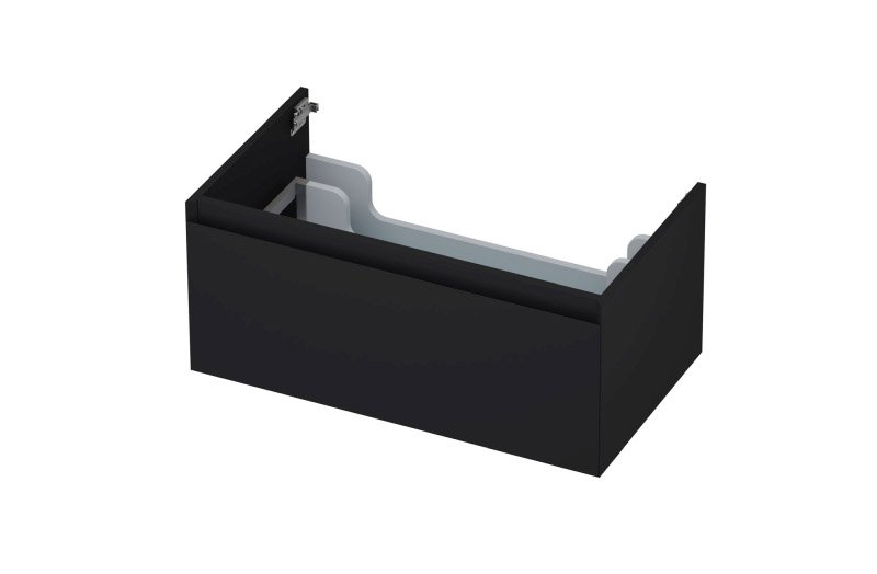 INK Onderkast  1 lade greeploos gelakt 45gr 80 cm x 45 cm x 35 cm Mat zwart 1240176