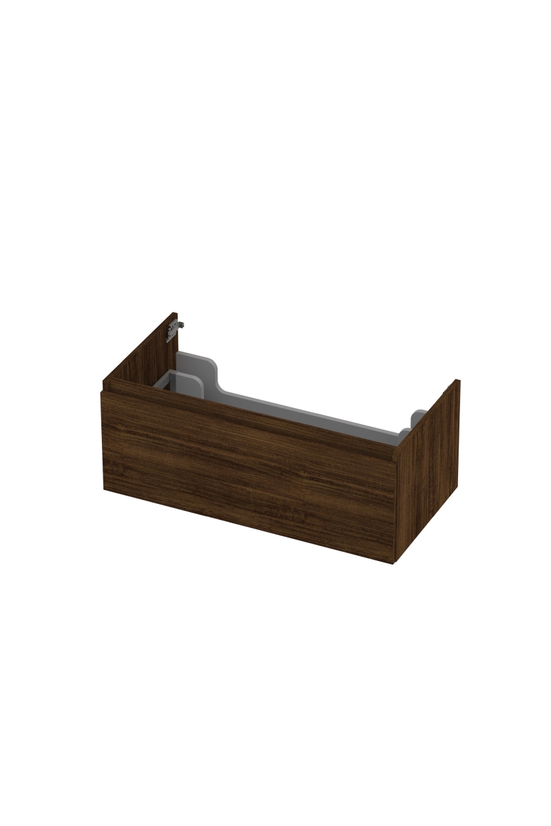 INK Onderkast  1 lade greeploos met houten keerlijst 90 cm x 45 cm x 35 cm Koper eiken 1257540