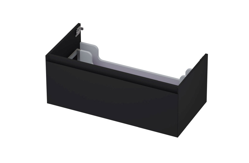 INK Onderkast  1 lade greeploos gelakt 45gr 90 cm x 45 cm x 35 cm Mat zwart 1240126