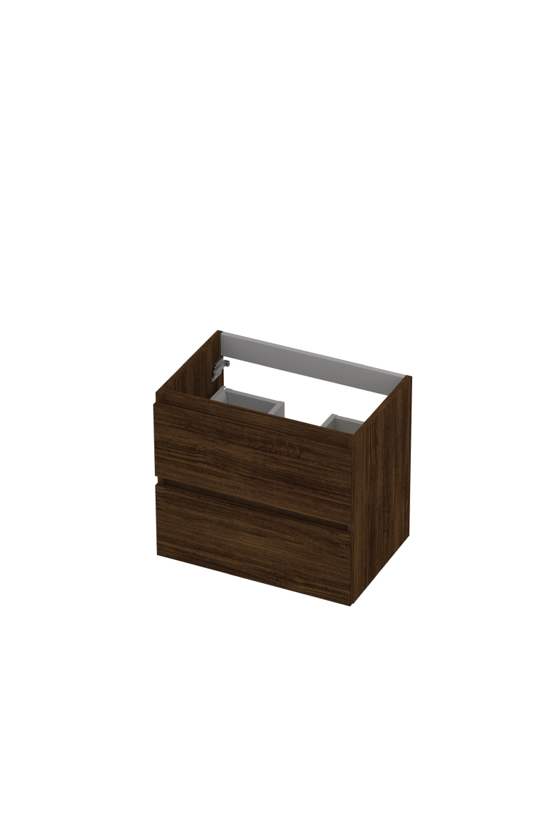 INK Onderkast  2 laden greeploos met houten keerlijst 60 cm x 40 cm x 52 cm Koper eiken 1257010