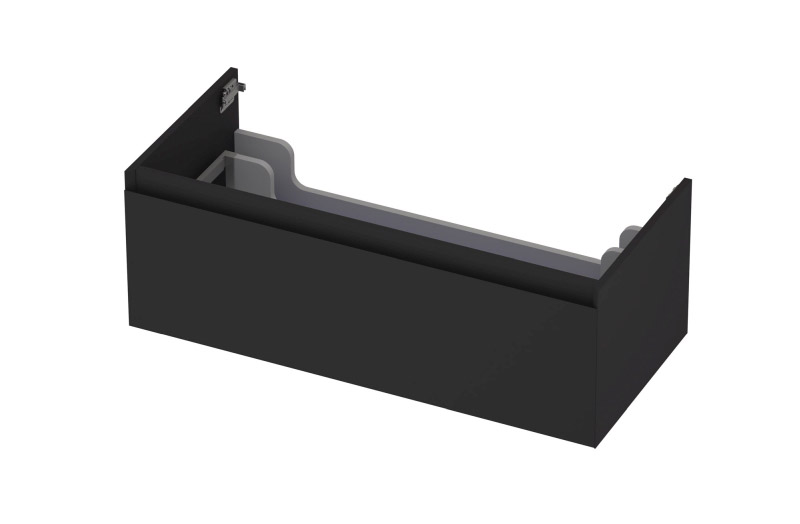 INK Onderkast  1 lade greeploos gelakt 45gr 100 cm x 45 cm x 35 cm Mat zwart 1240136