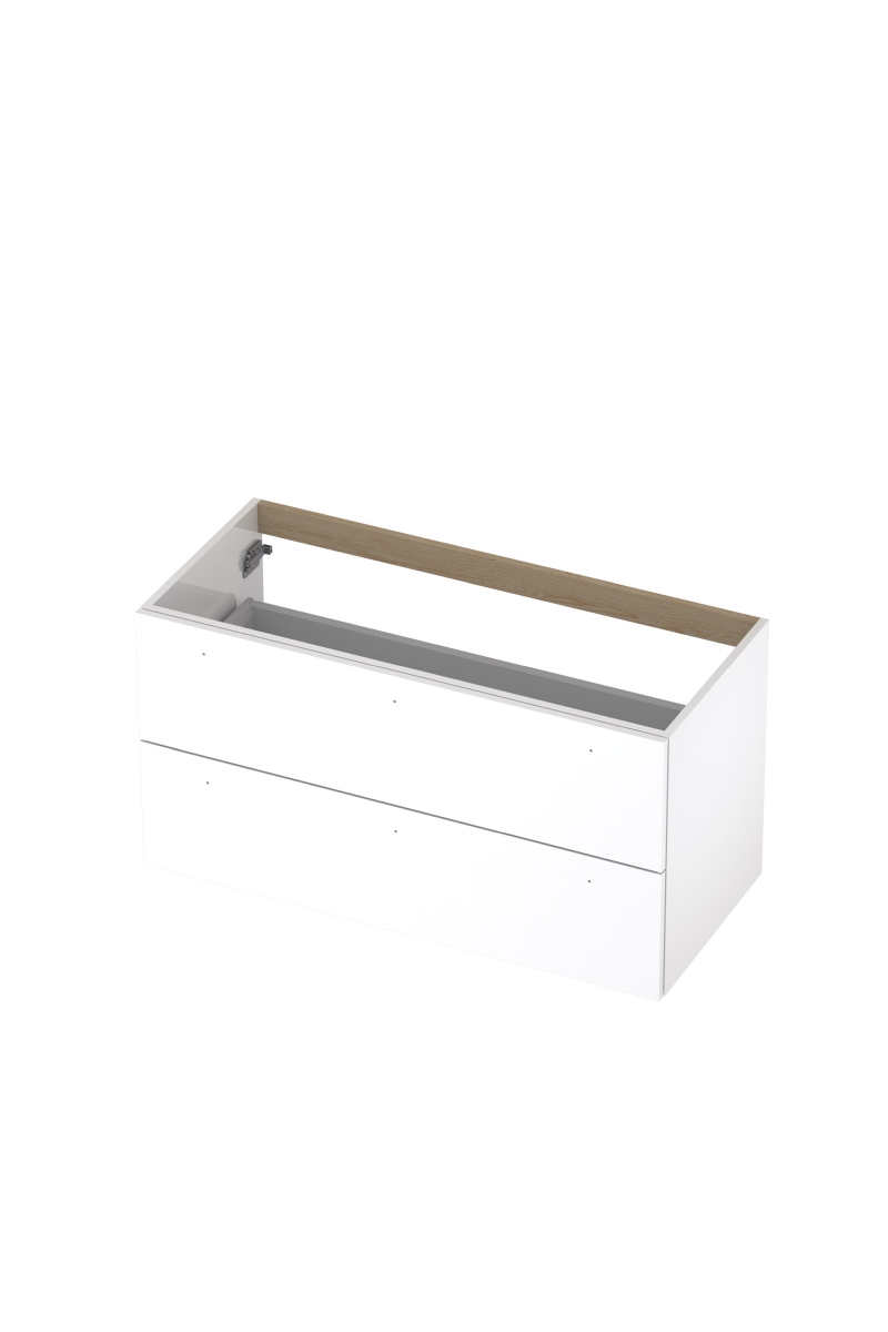 INK Onderkast  2 laden met grepen gelakt 100 cm x 45 cm x 52 cm Hoogglans wit 1101256