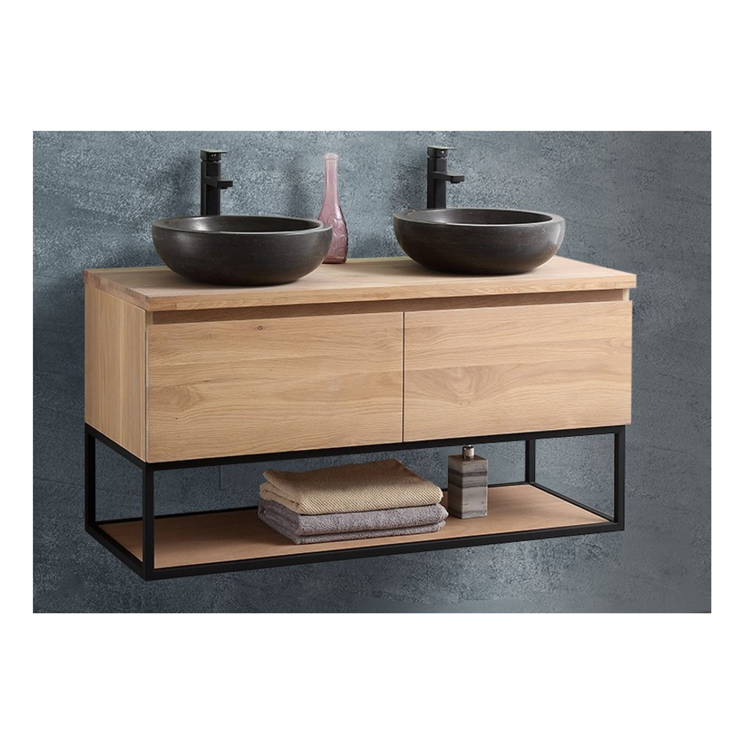 Casajoy Badkamermeubel  Vermont 120x46x55cm Eiken