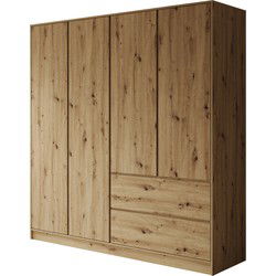 Meubella Kledingkast Brett - Eiken - 195 cm