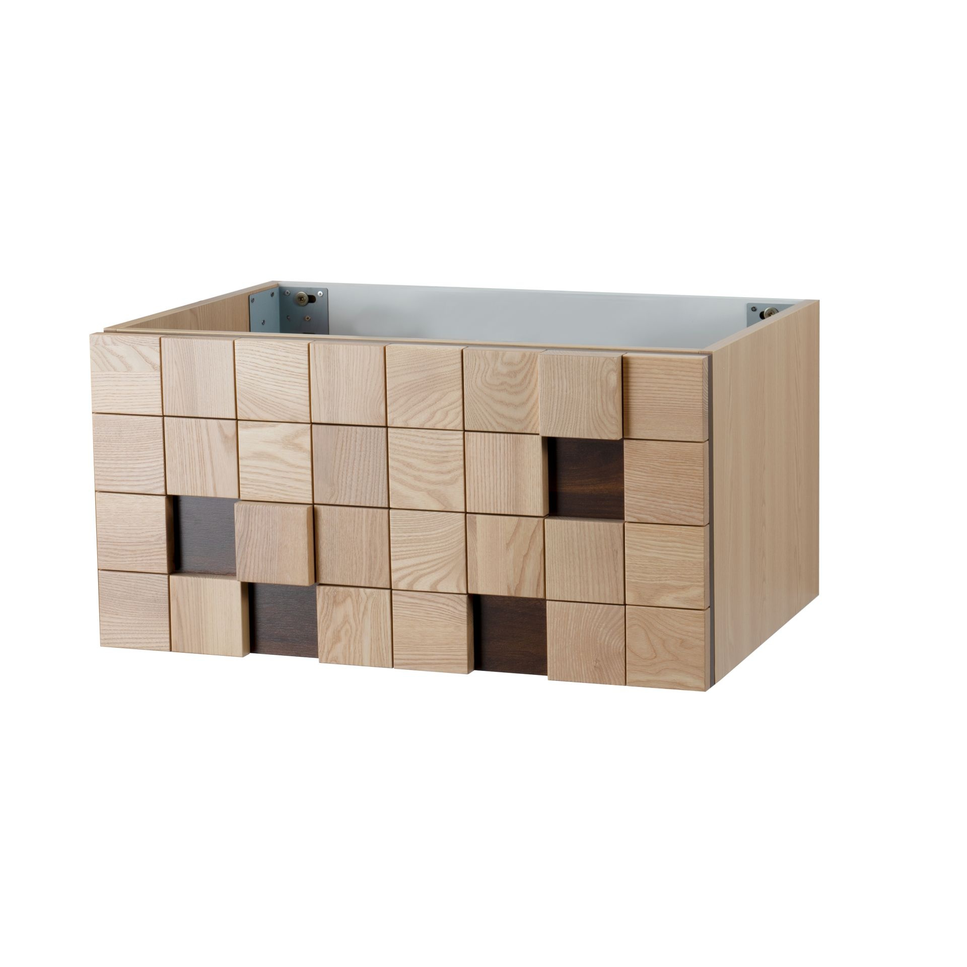 Boss & Wessing Wastafelonderkast BWS Mira 1 Lade Greeploos Soft Close 79x40x52 cm Licht Eiken
