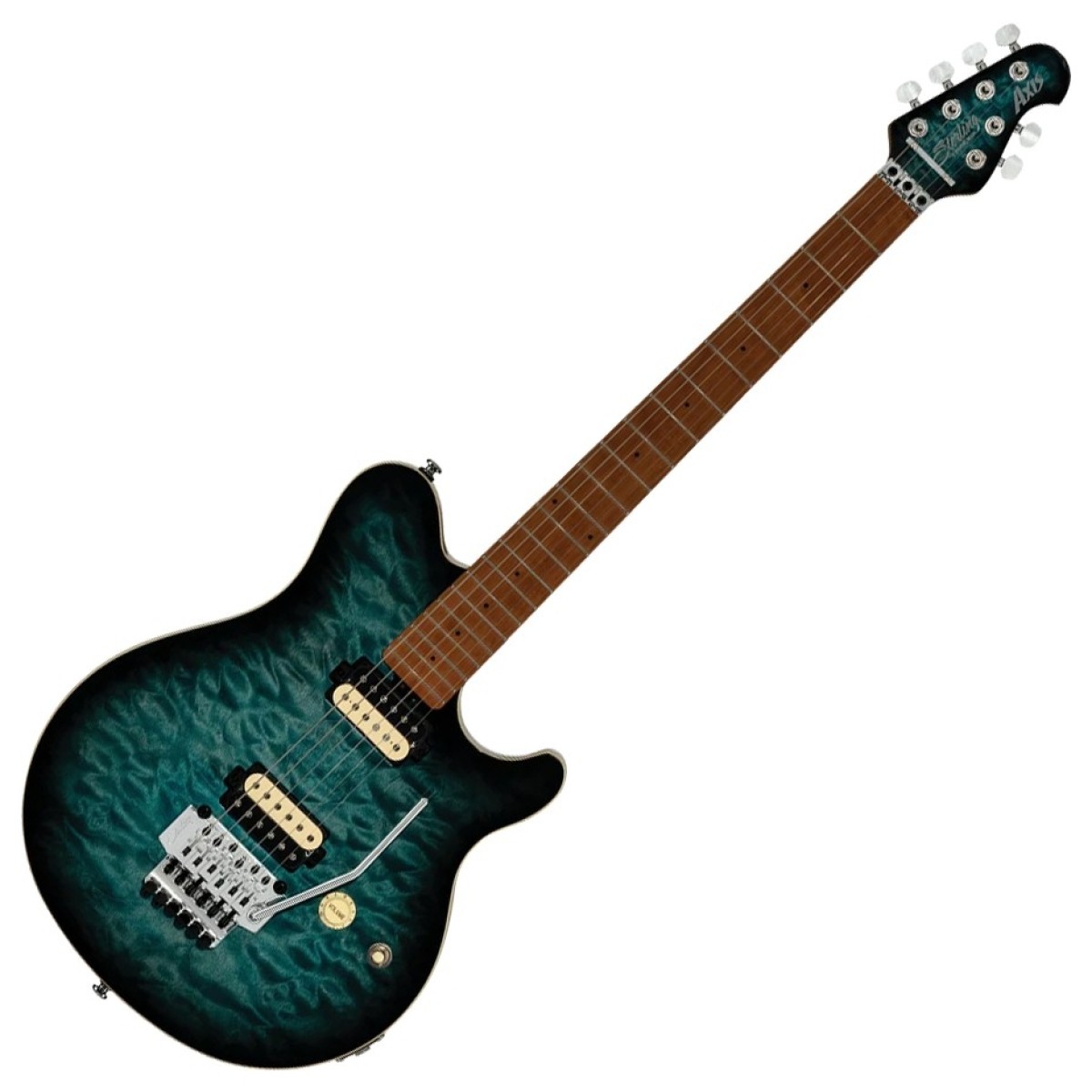 Sterling by Music Man Sterling Axis AX50 Quilted Maple Yucatan Blue