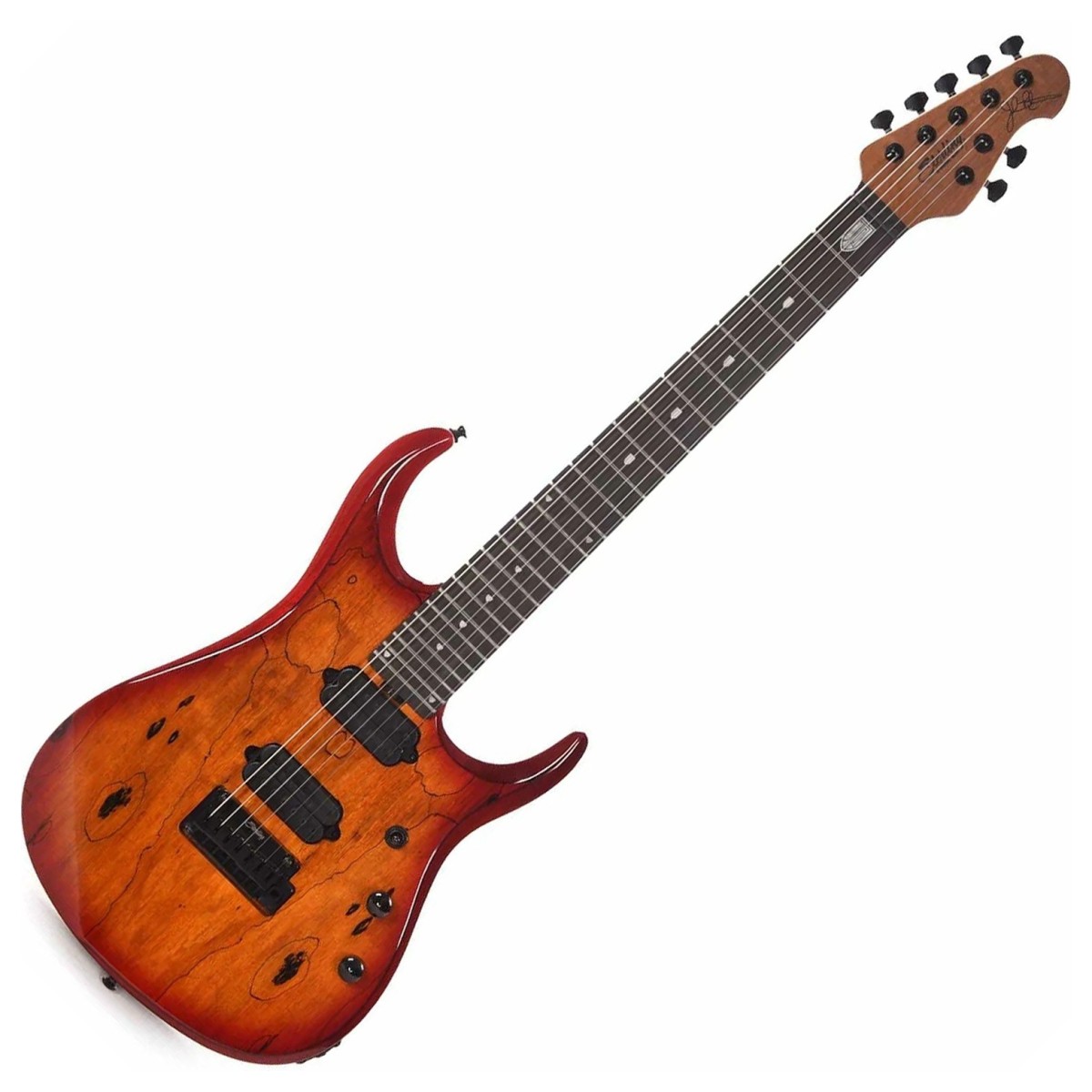 Sterling by Music Man Sterling John Petrucci JP157D Spalted Maple Blood Orange Burst