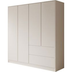 Meubella Kledingkast Brett - Wit - 195 cm
