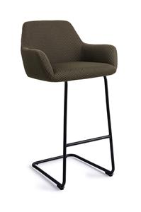 Jesper Home Barkruk Hiroo Arch Black - Jungle Jewel (zithoogte 76cm)