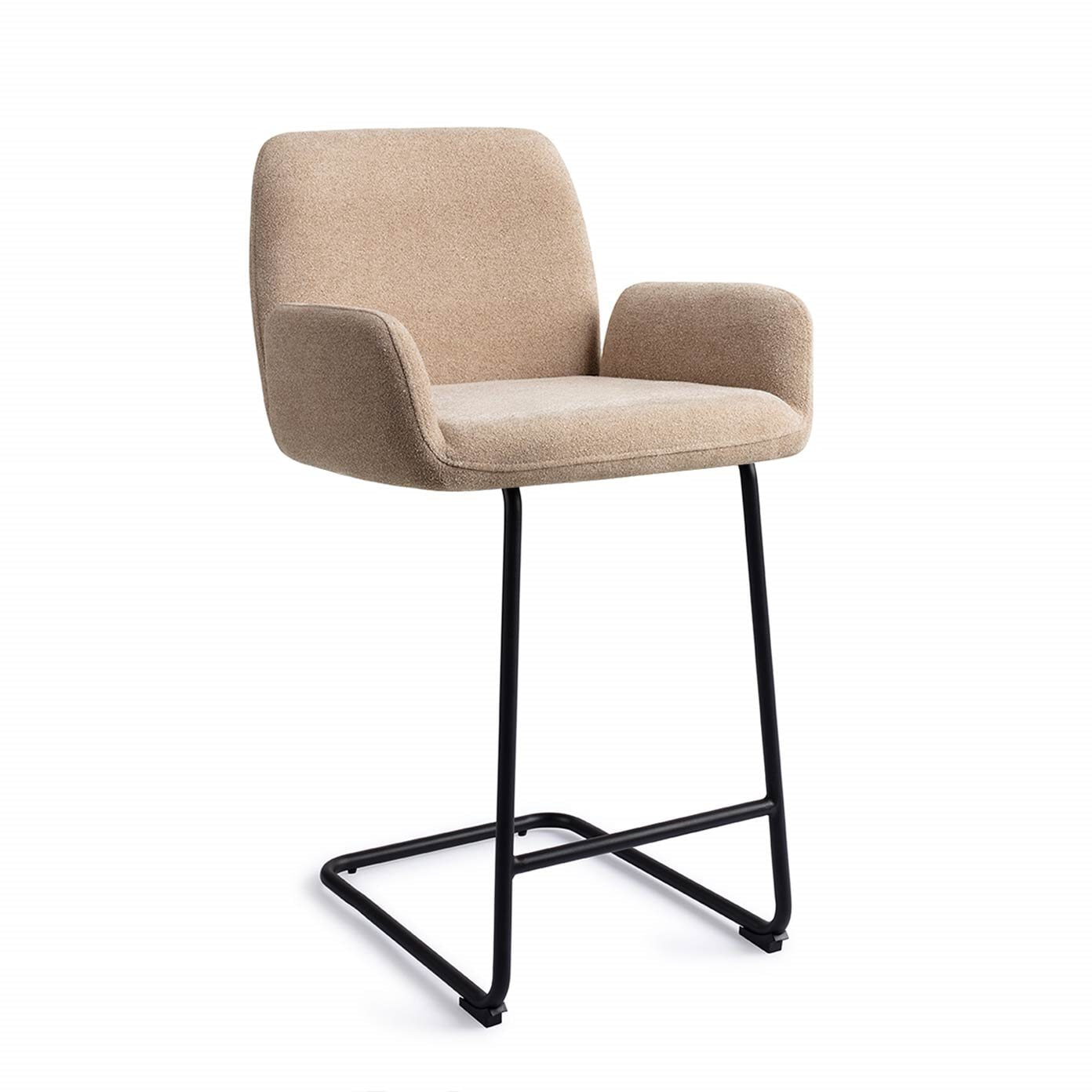 Jesper Home Barkruk Misaki Arch Black - Funky Fudge (zithoogte 66cm)