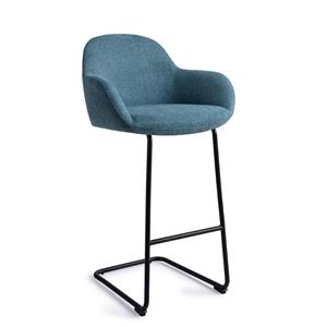 Jesper Home Barkruk Kushi Arch Black - Ocean Eyes (zithoogte 78cm)