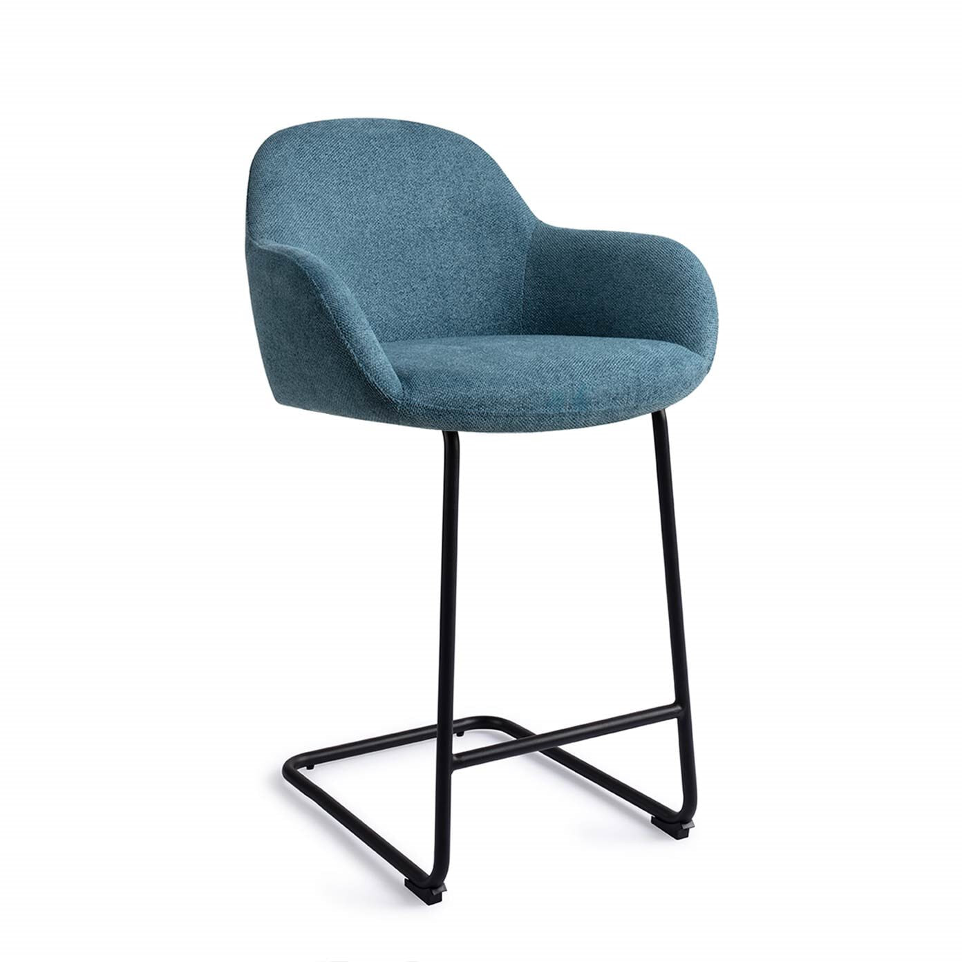 Jesper Home Barkruk Kushi Arch Black - Ocean Eyes (zithoogte 68cm)